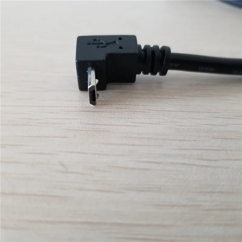 USB 2 0 тип А прямая головка к Micro 90 градусов вверх локоть кабель для передачи данных