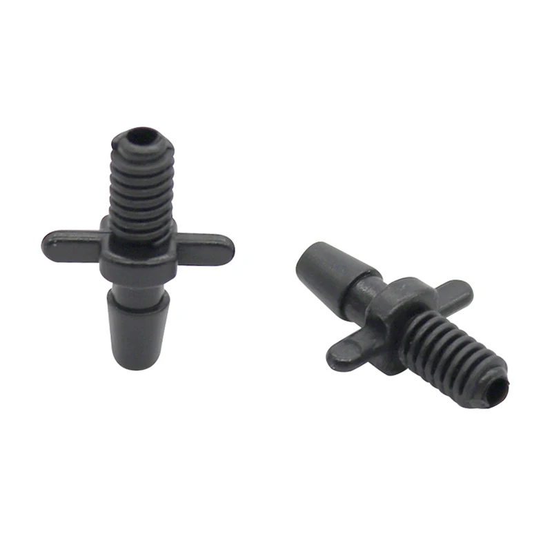 Соединитель для полива 3 мм с резьбой и наконечником фитинги капельного орошения