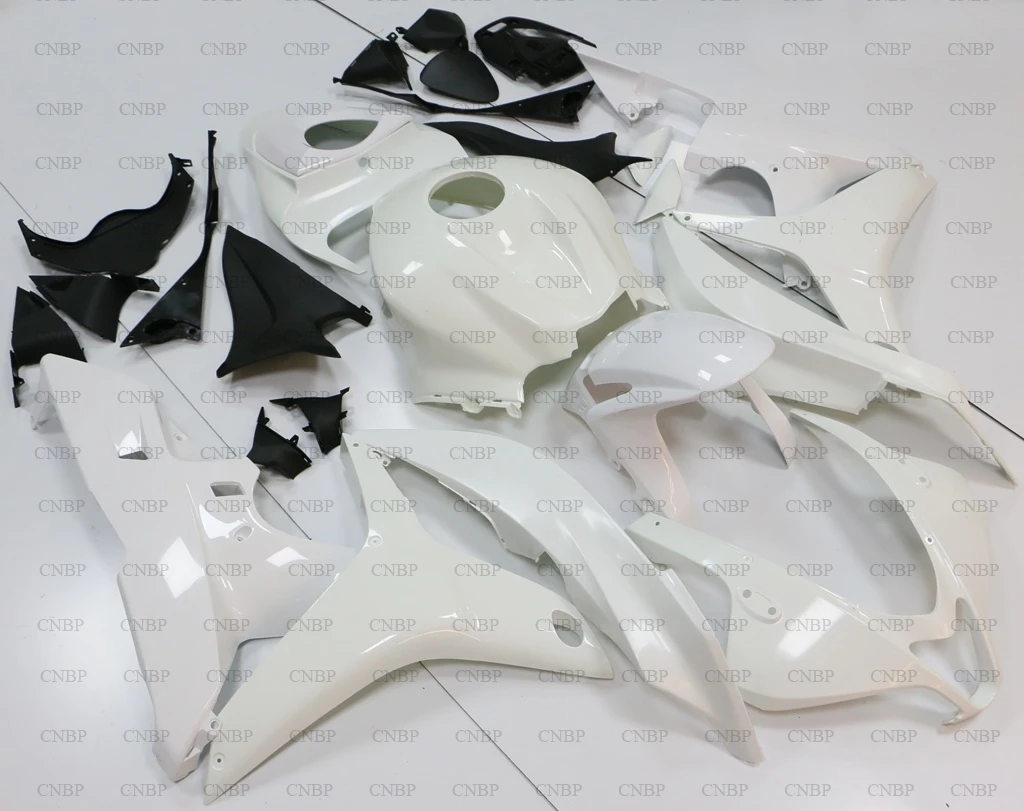 UNPAINTED fairing CBR 600 RR 2007 комплекты обтекателей, CBR 600 RR 2007-2008 черный белый набор для всего тела CBR 600 RR 07 Abs обтекатель - Цвет: UNPAINTED fairing