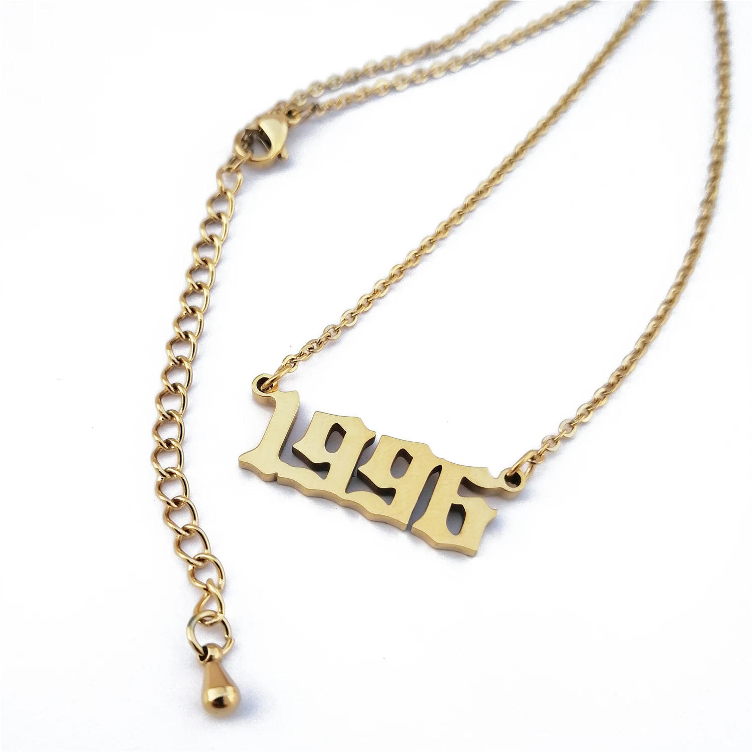 Подарок на день рождения ожерелье 1996 года ожерелья и подвески под заказ с золотым