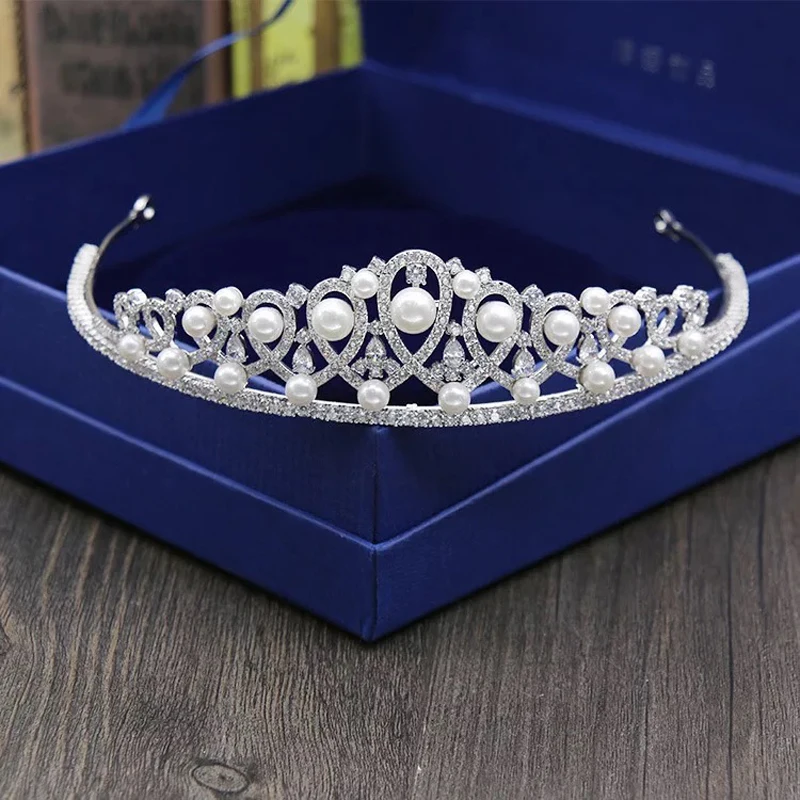 Великолепная жемчуг свадебные Hairbands сверкающий кристалл покрытием оголовье