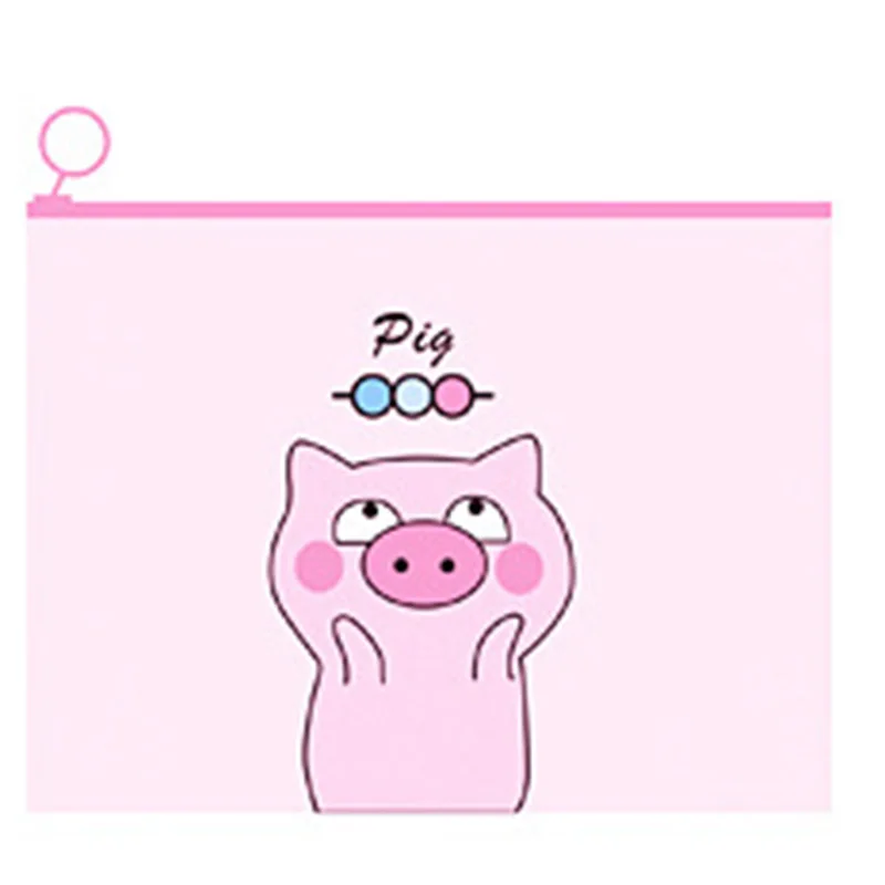Креативная розовая свинка А5 сумка для файлов Корейская милая девушка с сердцем