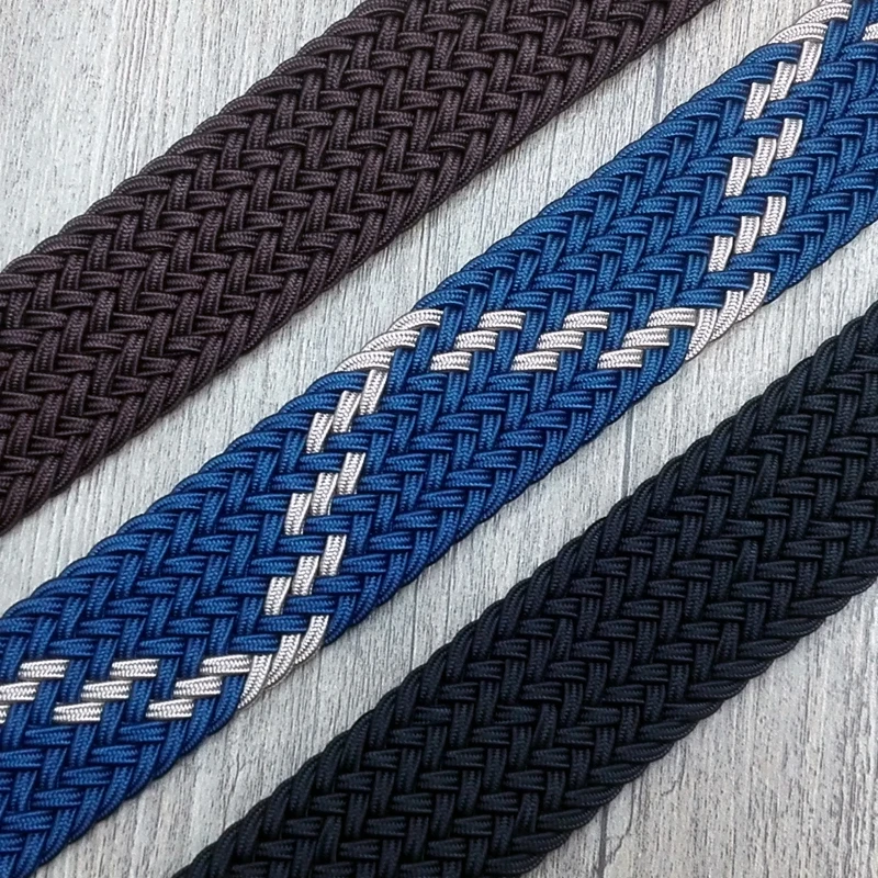 

Largest size 130 150cm men's woven belts blue black men leisure canvas pin buckle strap elastic joker youth belts 43 46 51inch
