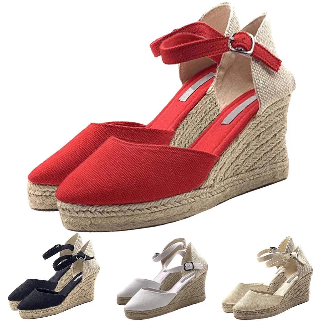 Летние босоножки на платформе женские туфли с открытым носком высокой танкетке