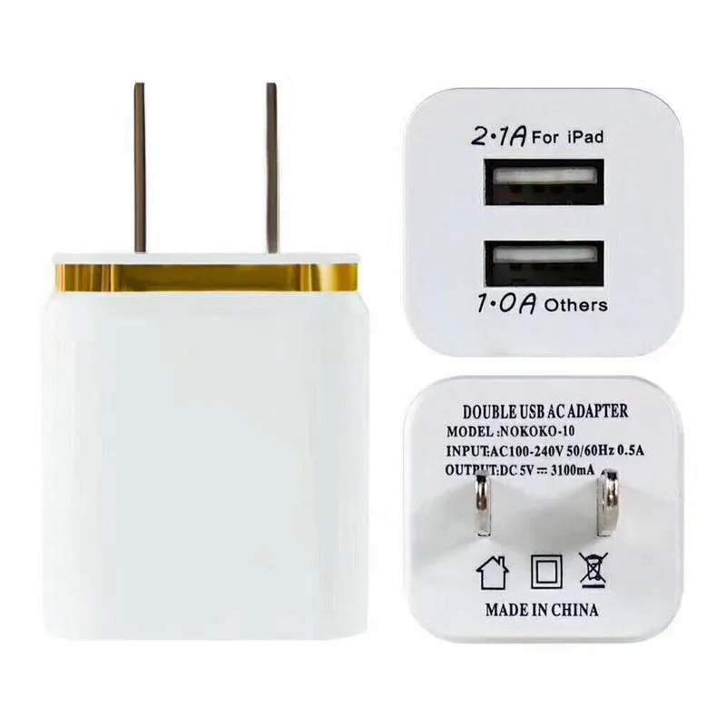 Быстрая зарядка 2 USB зарядное устройство для iPhone Телефон блок питания QC стена