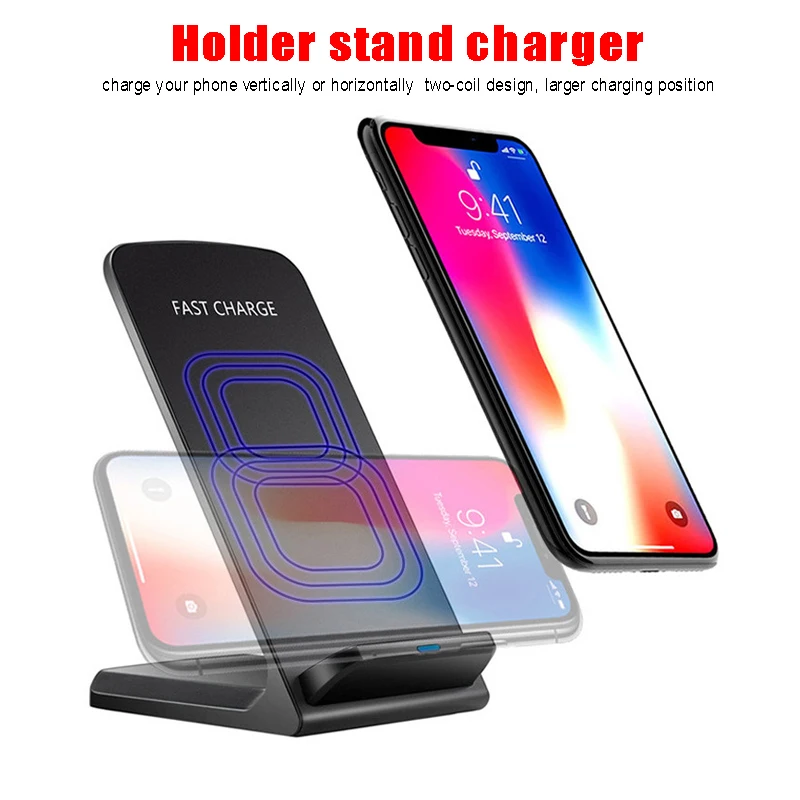 Qi Беспроводное зарядное устройство для быстрой зарядки iPhone XS Max XR X 8 Samsung S9 S8 S7