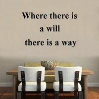 where there is a will there is a way famous words stickers bedroom wallpaper wall decal kids baby rooms decor vinyl wall sticker