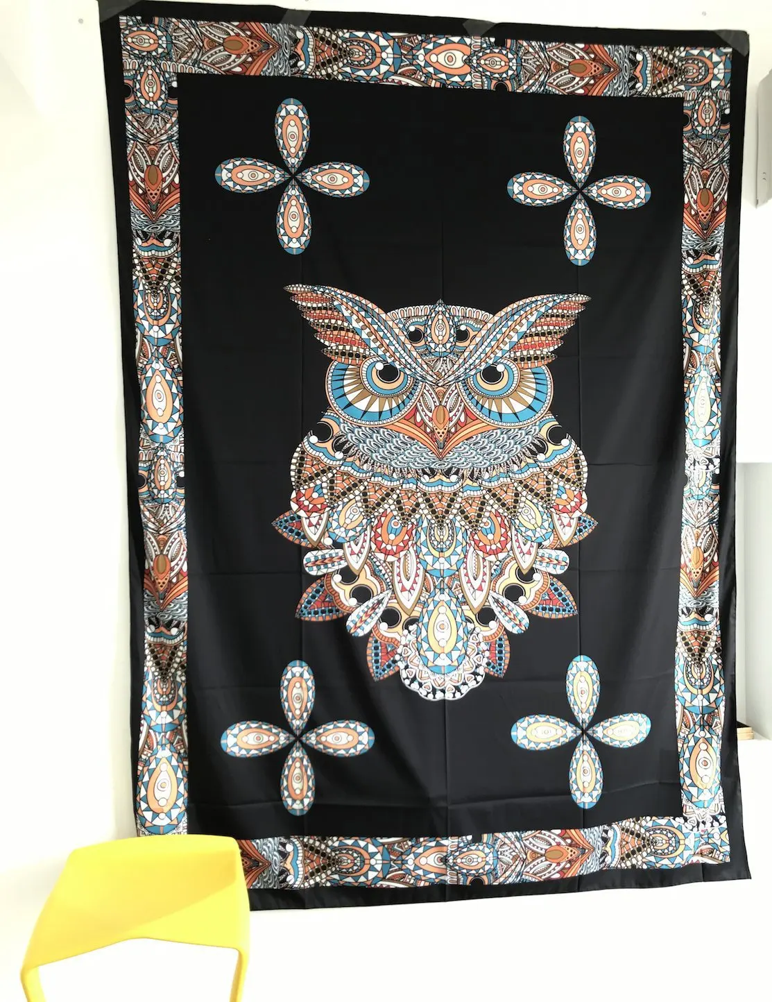 

2018 colorful owl tapestry hanging wall creative home decoration beach towel / cushion diy rectangle curtain 150x200cm