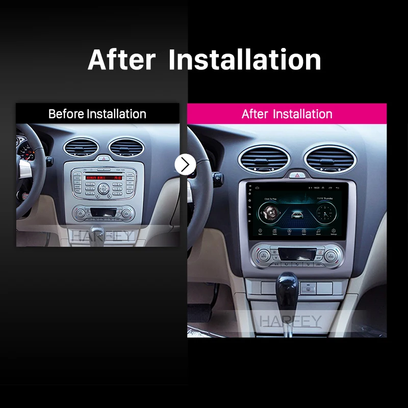 Harfey Android 8 1 9 &quotHD Touchscrren для 2004 2005-2011 Ford Focus Exi на радио с GPS Navi WIFI Bluetooth мультимедийный