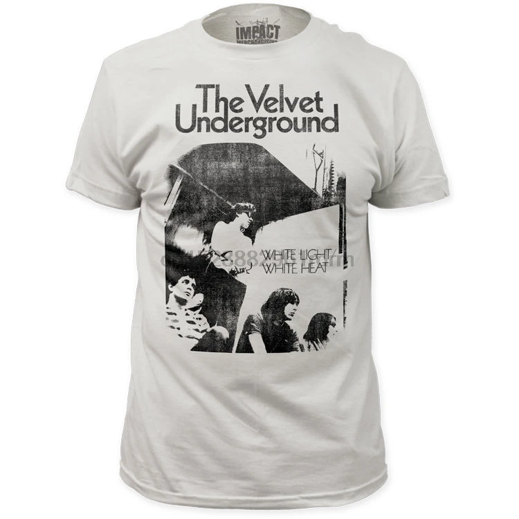 Аутентичные Velvet Underground белый свет тепла альбом запись в винтажном стиле футболка