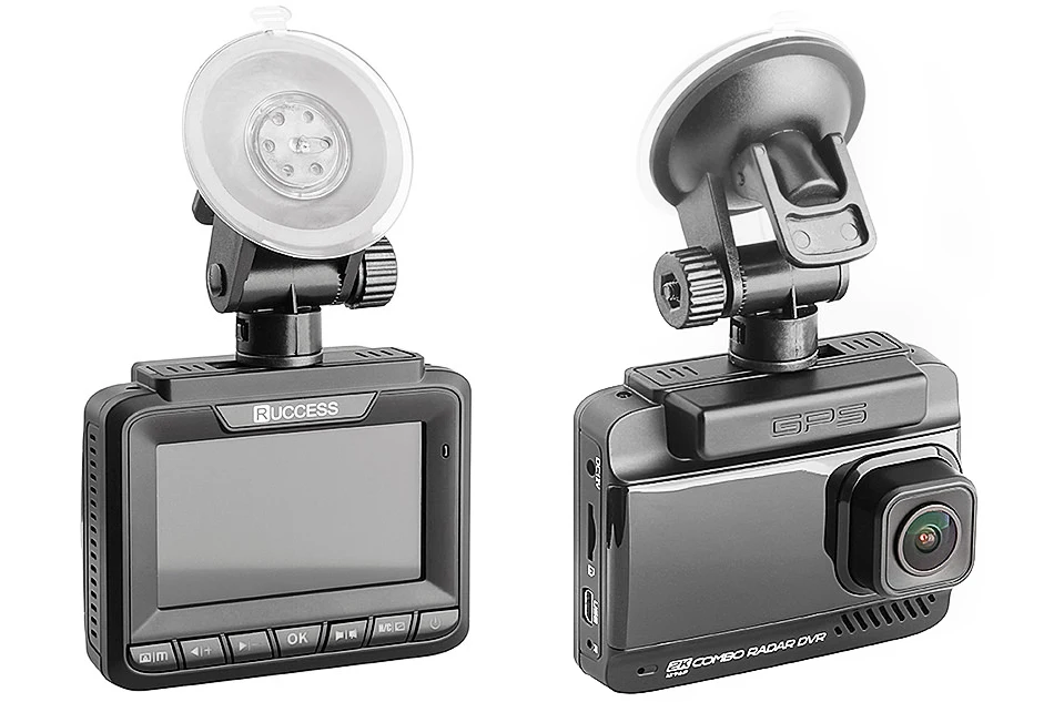 Ruccess Автомобильный видеорегистратор 3 в 1 dvr Радар детектор gps Full HD 1080P Две камеры Авто видео рекордер 1296P русский ночное видение WDR ADAS