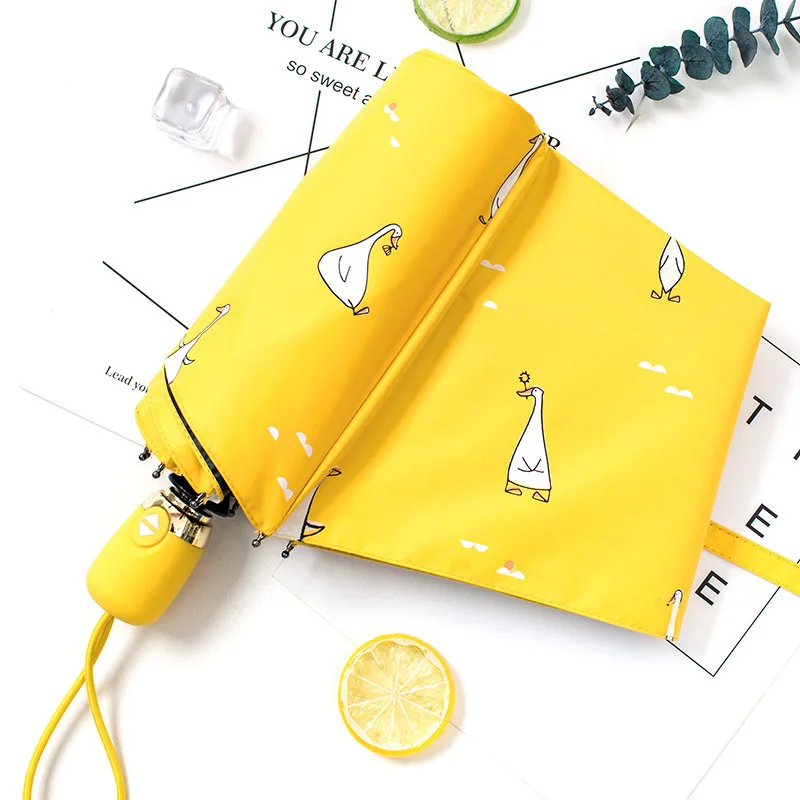 

Automatic Umbrella Rain Female Men Parasol Children Umbrella Aluminum Windproof Three Folding Umbrellas