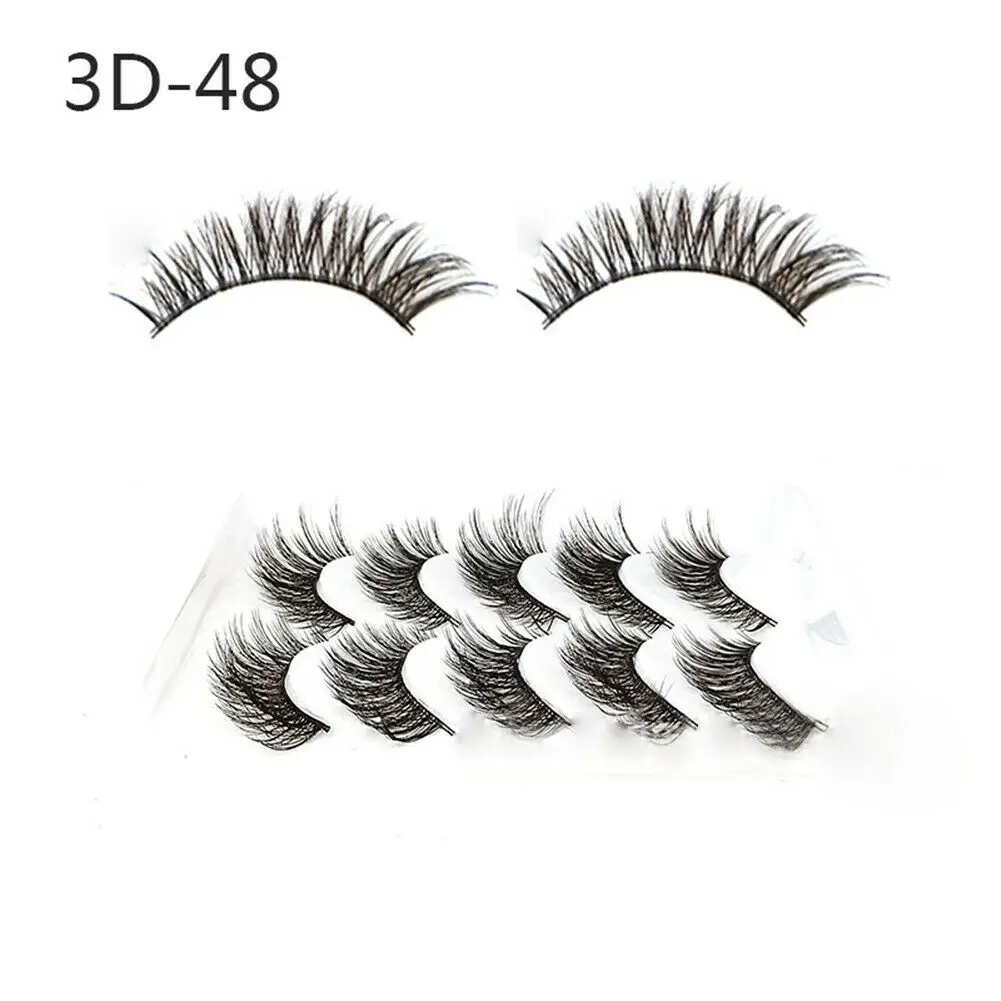 3D норковые ресницы 5 пар натуральные накладные длинные толстые ручной работы