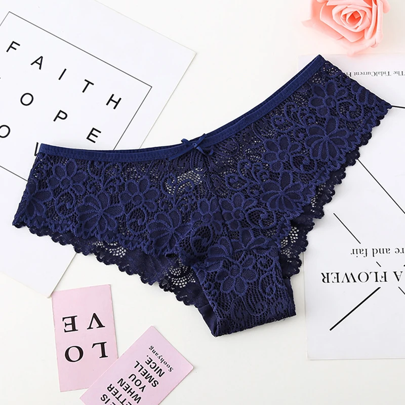 

2019 New Sexy Lace Panties Women Stylish Invisible Underwear Ultra-thin Breathable Cozy Lingerie Female Cotton Low Waist Briefs
