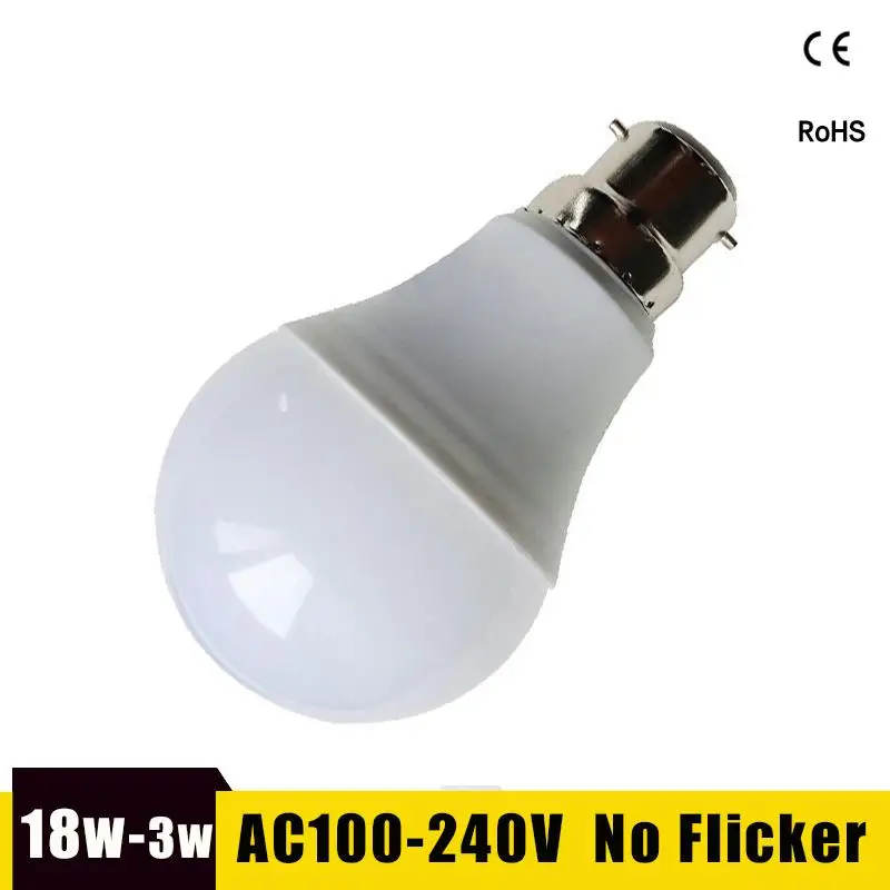 Светодиодная лампа E27 B22 светодиодная лампочка 18 Вт 15 12 9 7 5 3 SMD 2835 реальная