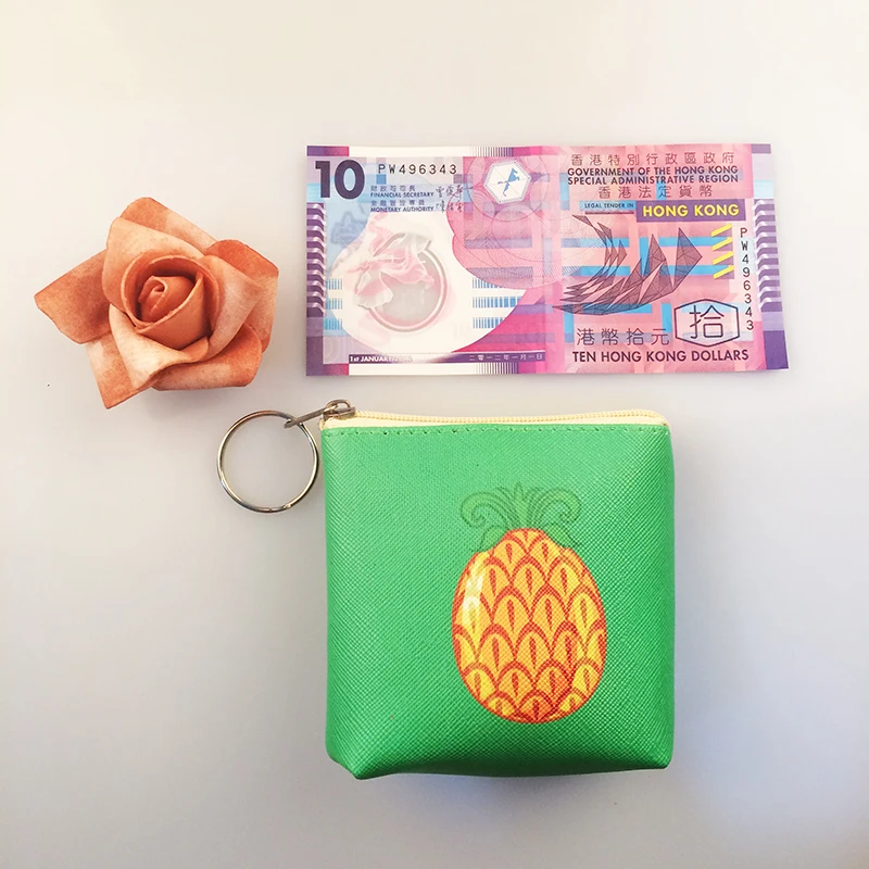 2018 искусственная кожа зеленый высокое качество ананас портмоне оптом дамы