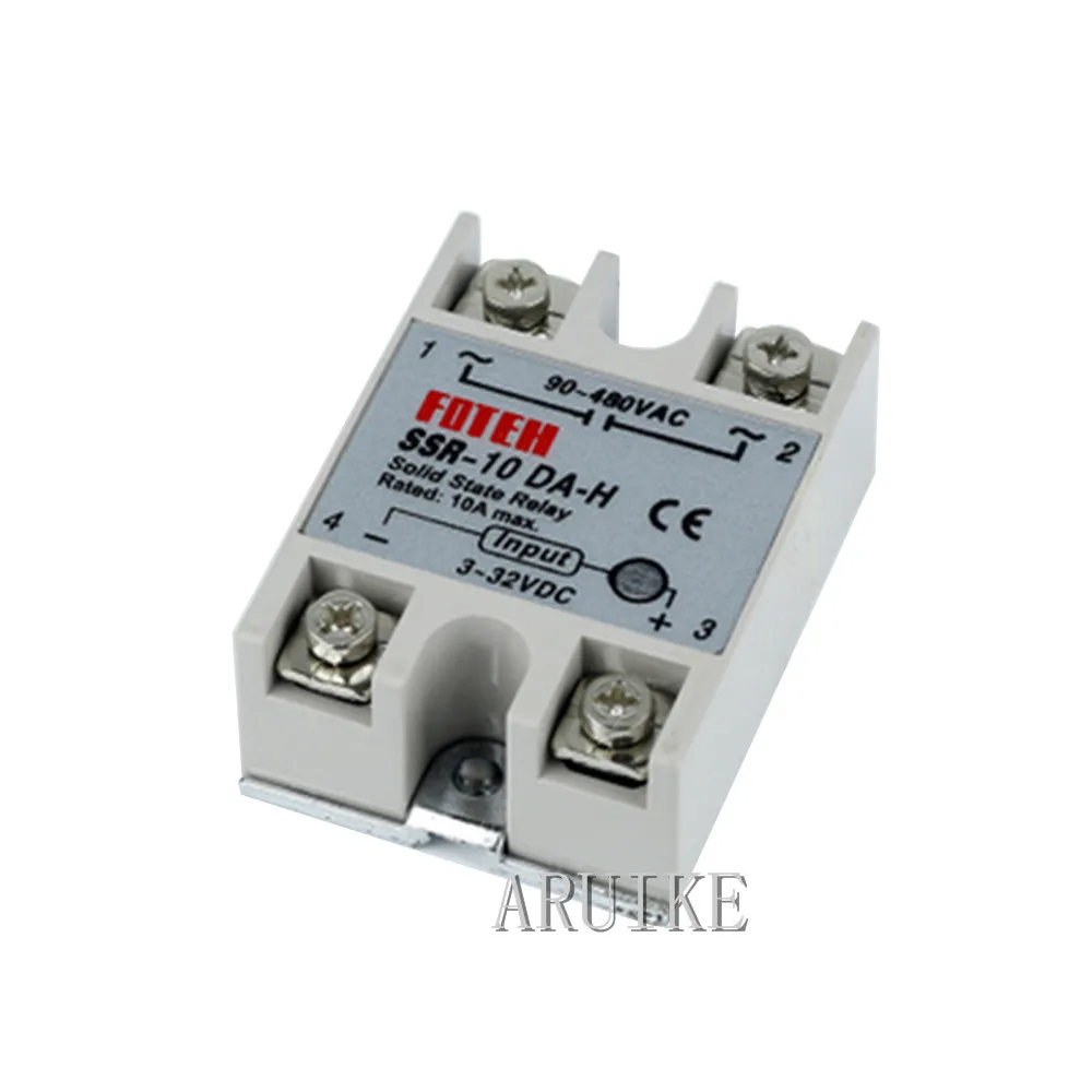 Твердотельное реле SSR-10DA-H 25DA 20DA 15DA 8A SSR 10DA H постоянного тока в переменный ток