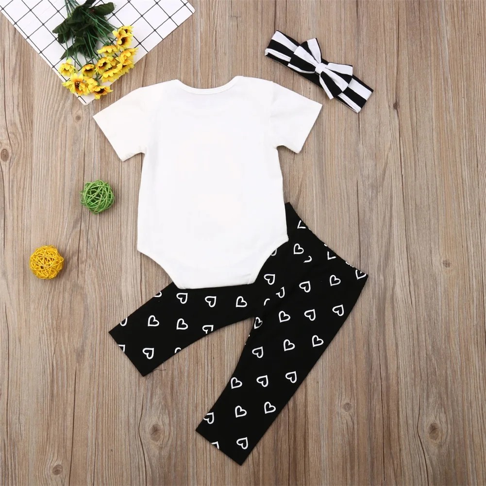 2019 Brand Newborn Kids Baby Girl Floral Clothes Friend Matching Letter Bling T Shirt Romper Print Pants Tracksuit Outfits Set | Детская