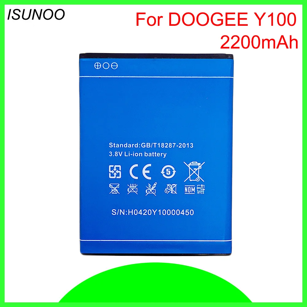 ISUNOO батарея Замена Для DOOGEE Valencia 2 Y100 Pro Batterie Bateria Аккумулятор 2200 мАч|Аккумуляторы