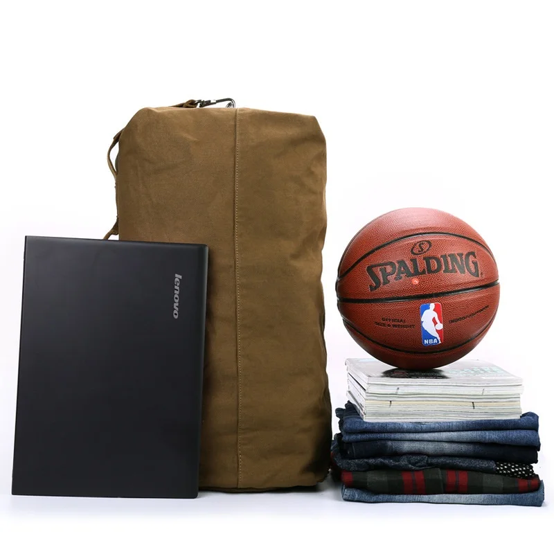 

M113 Hot Sale High Quality Promotion Fashion Designer Vintage Canvas Big Size Men Travel Bags Large Capacity Luggage Backpacks