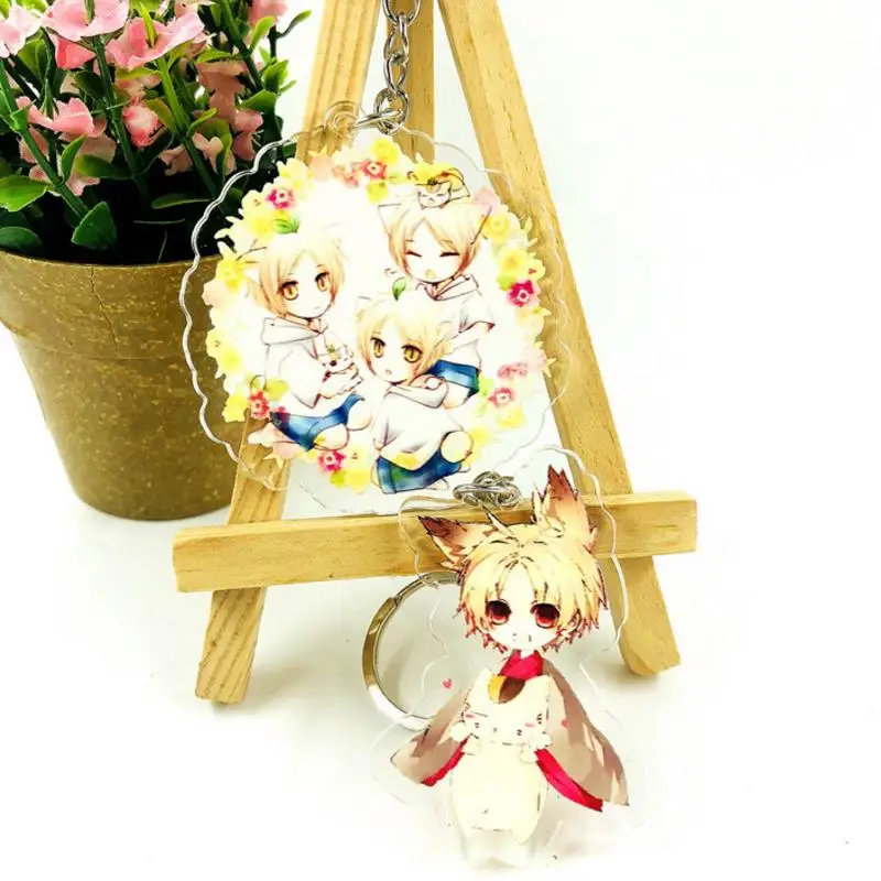 

1 Pc new Cartoon Anime Natsume Yuujinchou Acrylic Keychain Car bag Pendant Action Figure Toys for kids gift