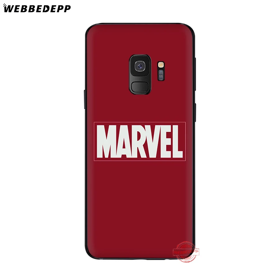 WEBBEDEPP класса люкс с логотипом комиксов Marvel Мягкий силиконовый чехол для samsung A3 A5 A6 S6 S7 край S8 плюс S9 Plus Note 8 9 10 Plus чехол s