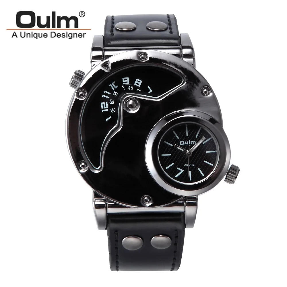 Часы мужские кварцевые с кожаным ремешком в стиле милитари | Наручные часы