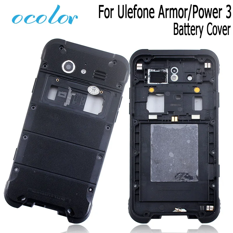 ocolor For Ulefone Power 3 Battery Cover Case Colorful Bateria Back Replacement Armor |