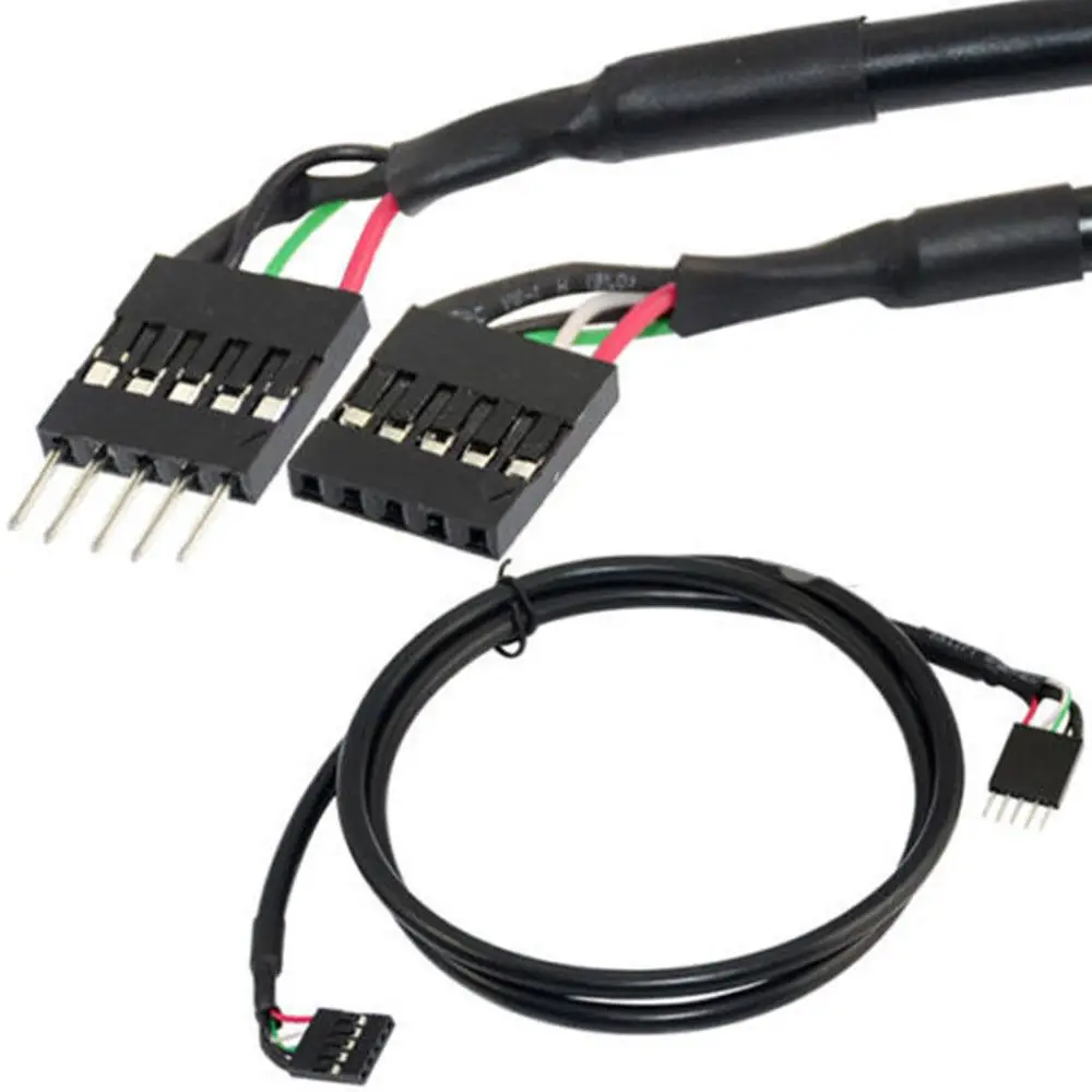 1 м внутренний 5-контактный USB IDC разъем материнской платы штекер-гнездо