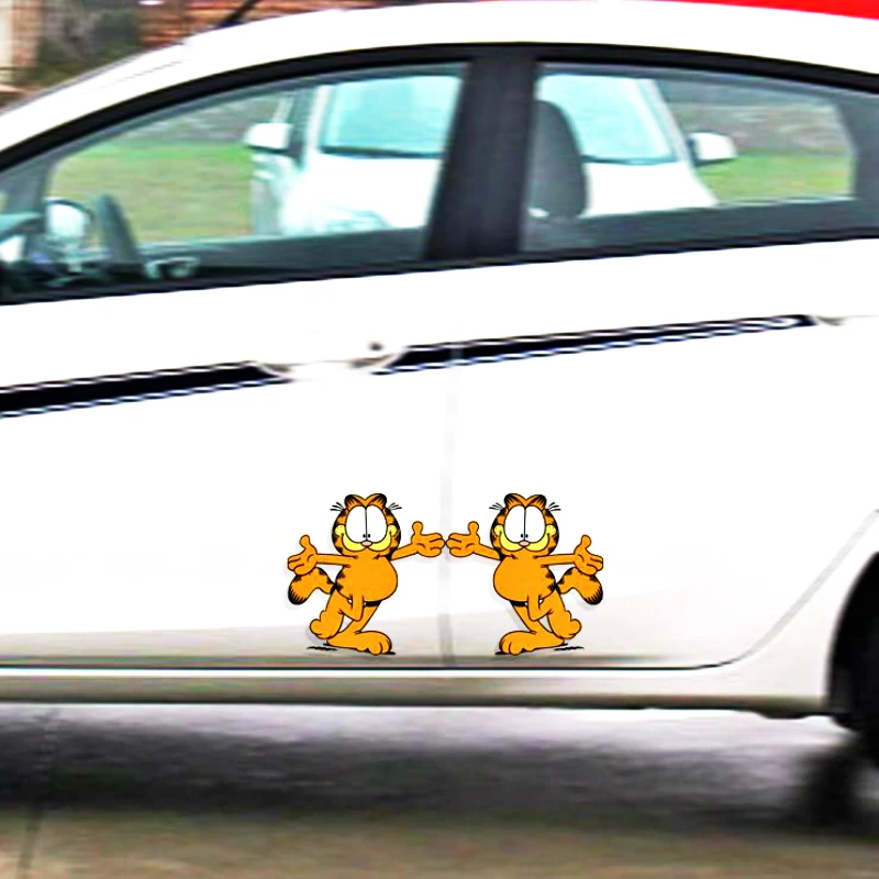 Автомобильные аксессуары Volkrays 2 шт. забавная наклейка Garfield украшение для