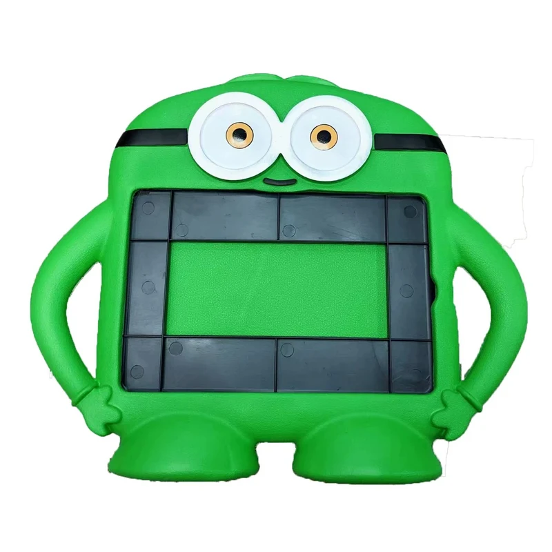 Зеленый Чехол в стиле маленького желтого человека для iPad Mini 1/2/3/4/5 Mini 5 Mini 4 3 EVA Foam противоударный ручной Стенд для детей чехол для планшета Funda - Цвет: Зеленый