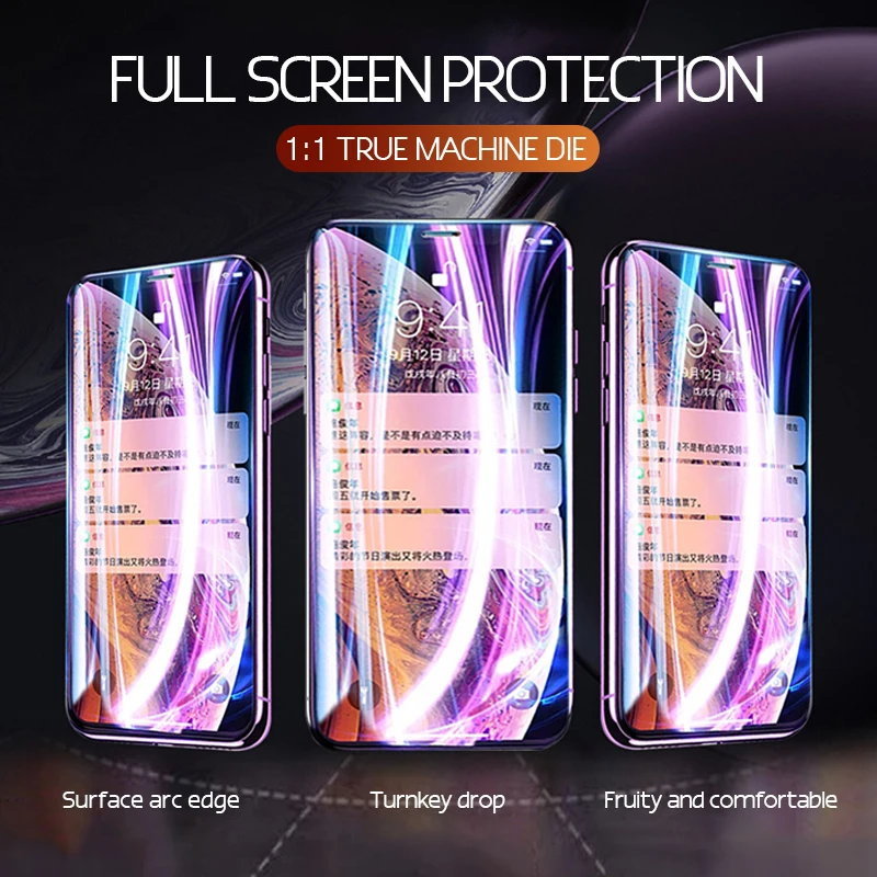 10D изогнутое полное защитное стекло на iphone 7 8 6 6s PLus закаленное экрана для X XR XS Max