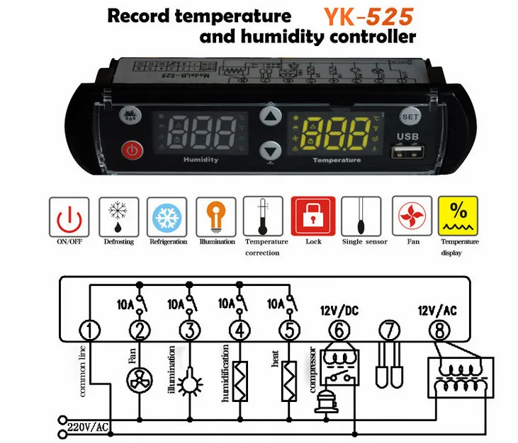 Цифровой термометр USB Регистратор данных влажности и температуры регистратор