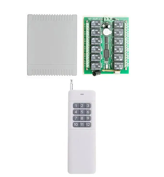 Дальний диапазон DC 12V 24V 12 CH 12CH RF беспроводной переключатель системы