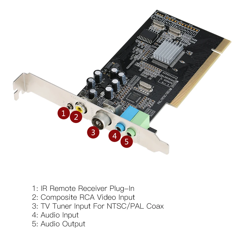 PCI внутренняя ТВ тюнер карта MPEG видео DVR Захват рекордер PAL I NTSC SECAM PC