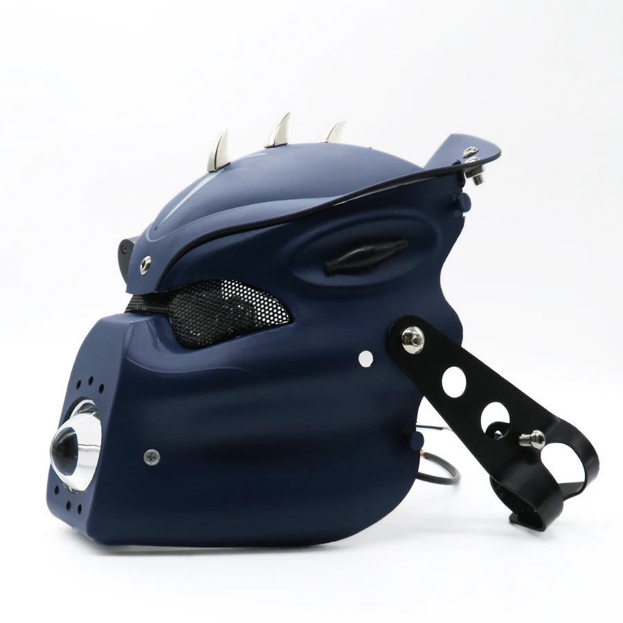 Новая мотоциклетная Синяя светодиодная фара с черепом кронштейном для Harley Honda