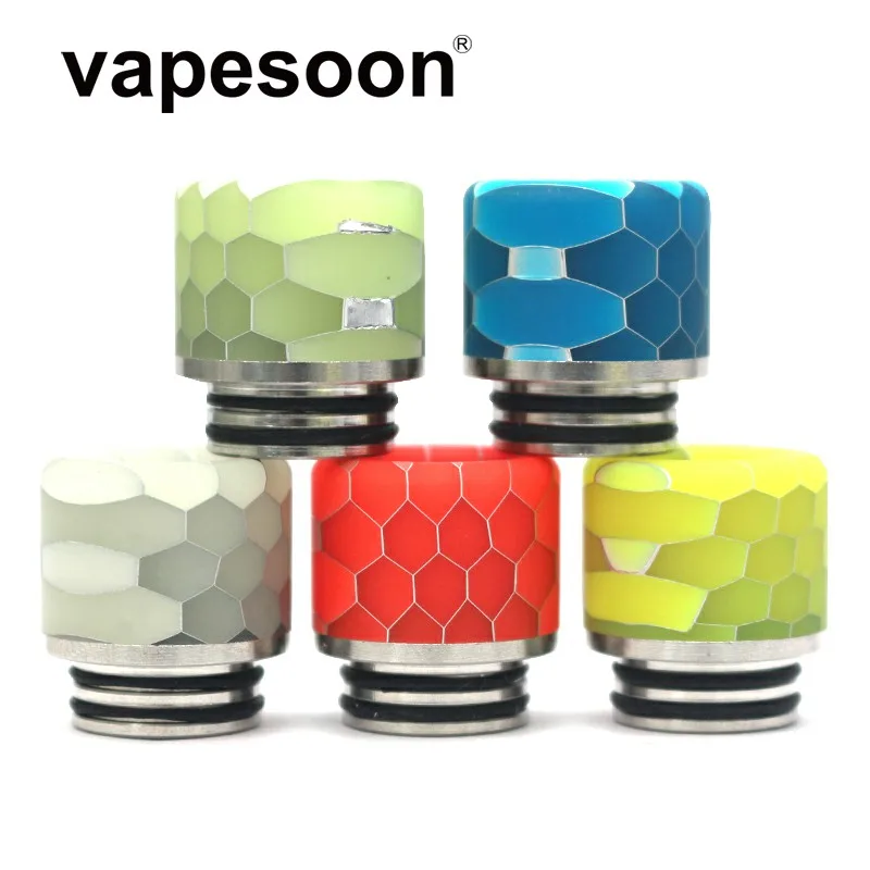 

Luminous Cobra 810 Drip Tip Snake Skin Mouthpiece for 810 Thread Vape Vaporizer Tank Fit Ello Duro VATE POP etc