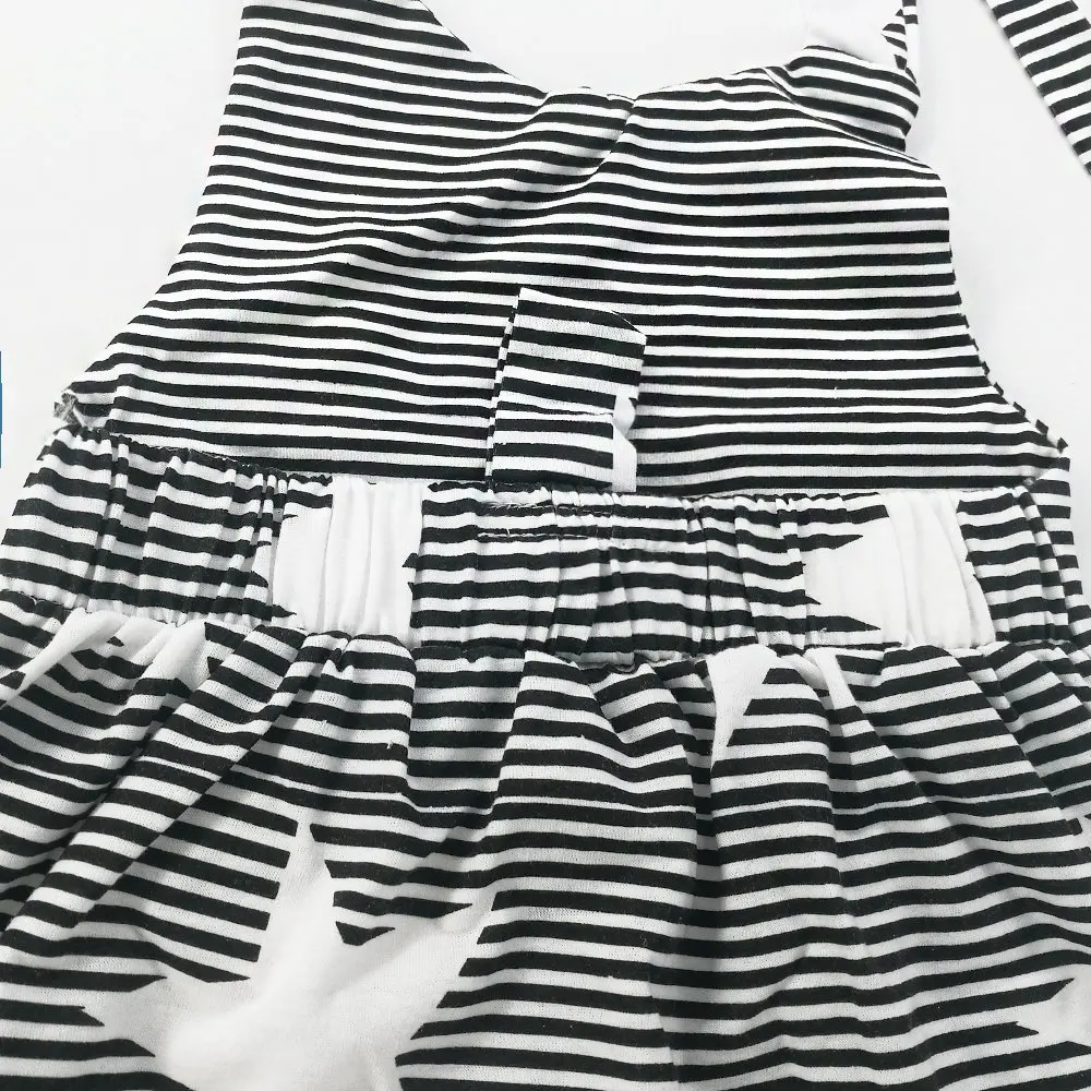 Oklady Summer Casual Pentagonal Star Pattern Dress for Little Girls 2-6 Year Old |