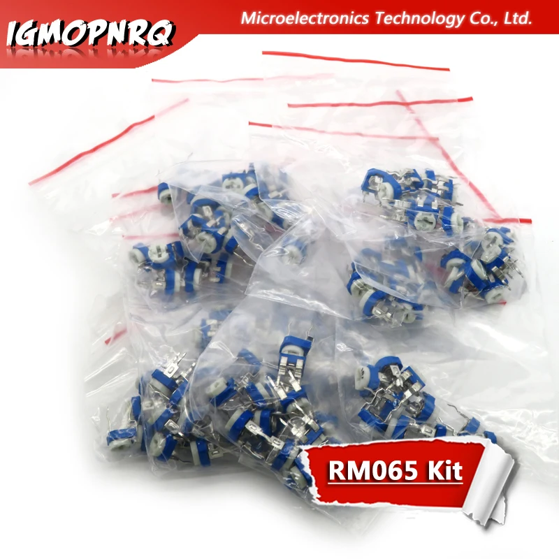 13 значений * 10 шт. 130 подстроечный потенциометр RM-065 100ohm-1Mohm RM065 100 200 Ом 1K 2K 5K 10K 20K 50K 500K