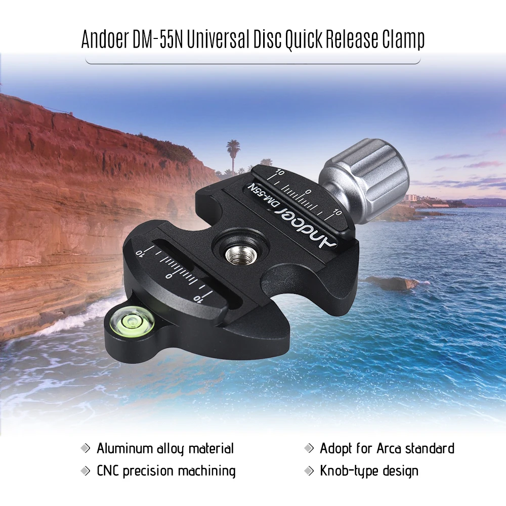 БЫСТРОРАЗЪЕМНАЯ пластина Andoer DM 55N Disc из алюминиевого сплава Зажимная рукоятка