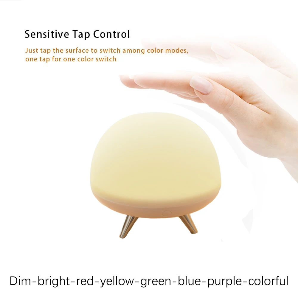 Ночник с сенсорным датчиком Светодиодный настольный светильник RGB со сменными