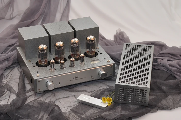 Q-010 линия Магнитный LM-216IA ламповый усилитель интегрированный KT88* 4 Push-Pull ламповый усилитель 38 Вт* 2