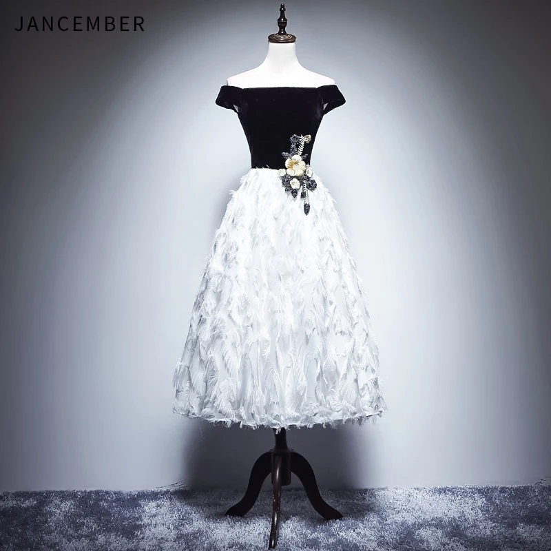 JANCEMBER 2019 Летние Новые коктейльные платья без бретелек с открытыми плечами на