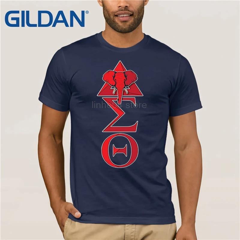 Мужская футболка с изображением слона Delta triangle Sigma Red Theta 2 sun футболка|Мужские