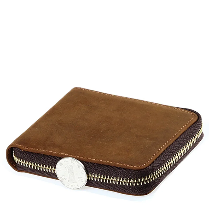 Портмоне мужское из натуральной кожи на молнии с отделением для карт|designer walet|walet