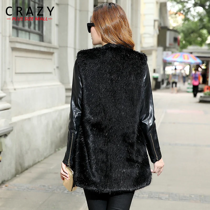 Новый 2021 S - 6XL Зимние черные сапоги белый искусственный мех норки жилет для женщин