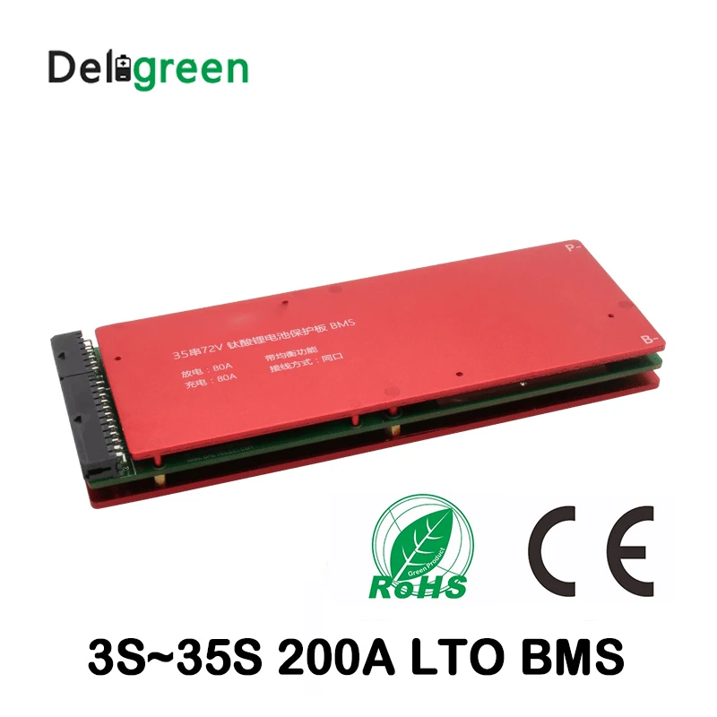LTO 6S BMS 10S 15S 20S 24S 25S 30S 200A bms с балансом для аккумулятора 2 4 V 18650 литиевая батарея