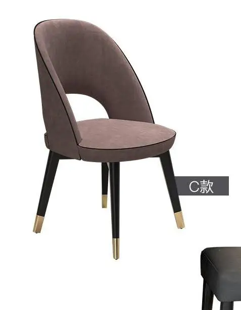Chair 1 Высокий обеденный стол с белым мраморным верхом и 6 стульев - Цвет: Chair 1