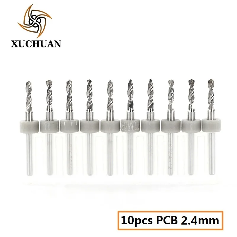 PCB2.4 10PCS 10 шт. 2,1-3,0 мм твердосплавная печатная плата сверло станок с ЧПУ сверло набор микро спиральное сверло - Цвет: PCB2.4 10PCS