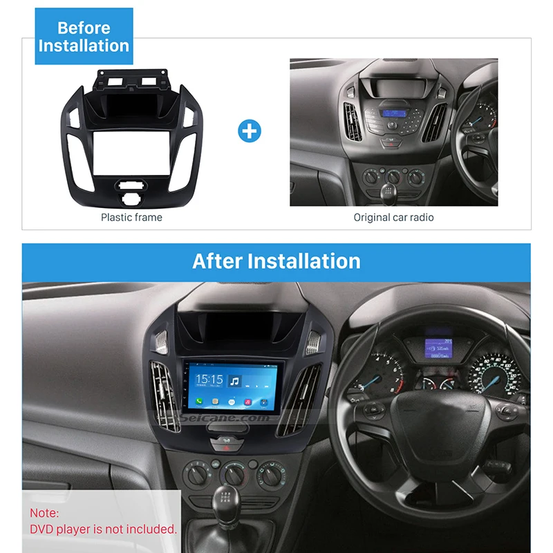 Seicane лучший двойной Din автомобильный радиоприемник для 2014 2015 Ford Transit Trim панель